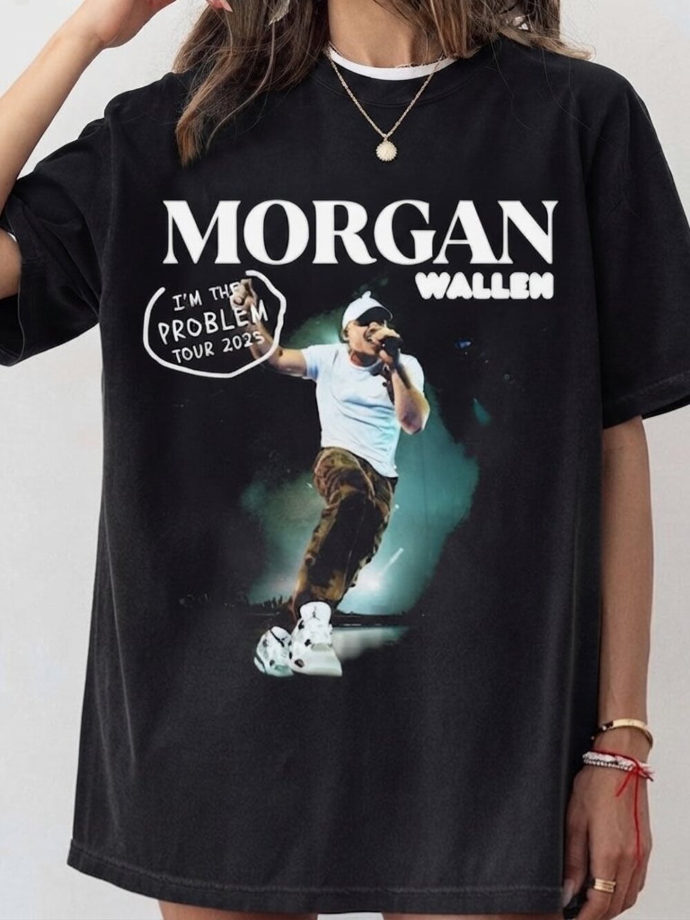 Morgan Wallen I'm The Problem Tour 2025 Black Graphic T-Shirt